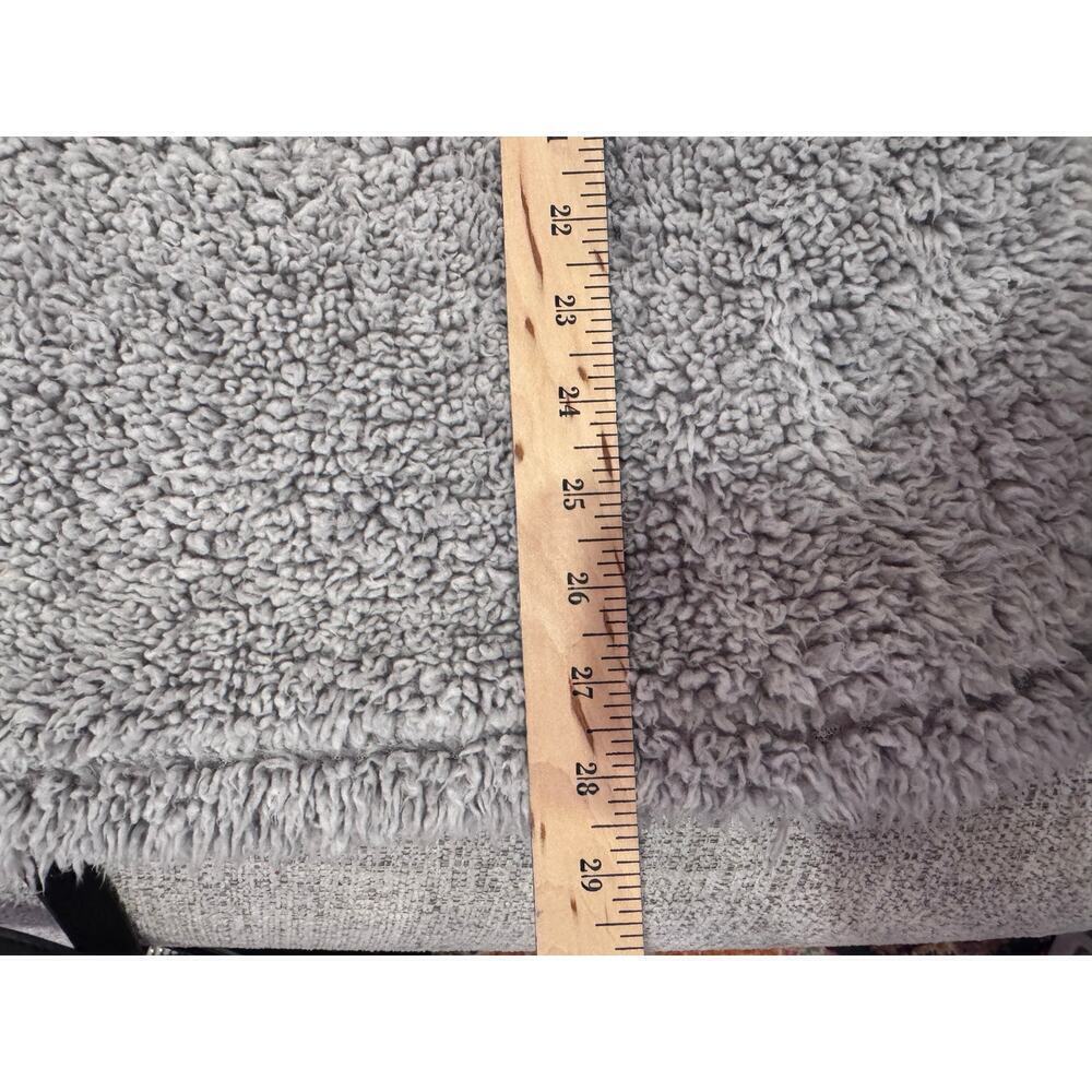 Properly Tied Pintail Pullover Sherpa Cozy Gray Quarter Zip Pockets Sweater XL - Picture 10 of 11
